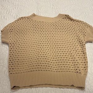 Pink Lily Tan Knit Sweater